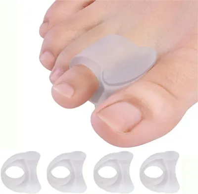 Obrázok produktu pre Veľké roztiahovače prstov, 4 gélové rozširovače prstov, pre Hallux Valgus, veľkosť 35-44, mäkký silikón
