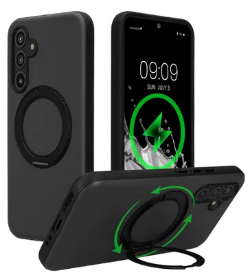 Obrázek produktu pro Pouzdro kwmobile s otočným stojánkem 360° pro Samsung Galaxy A54 5G – pevné pouzdro s otočným stojánkem – kompatibilní s MagSafe – černé