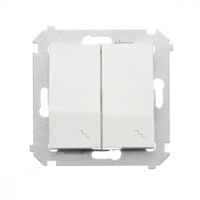 Obrázok produktu pre Kontakt-Simon DW6/2L.01/11, Plast, Biela, IP20, IP44, 250 V, 10 A, 75 mm
