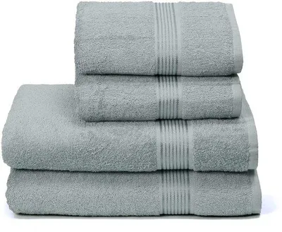 Produktbild von Unyqoos® 4‑teiliges Handtuchset aus 100% Baumwolle – 2x 70×140 cm & 2x 50×90 cm, weich, saugfähig, schnelltrocknend, chemikalienfrei