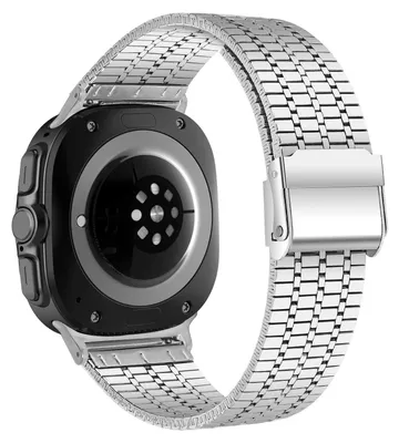 Produktbild von By Qubix Edelstahlarmband - Silber - passend für Samsung Galaxy Watch 8 Classic - 46 mm