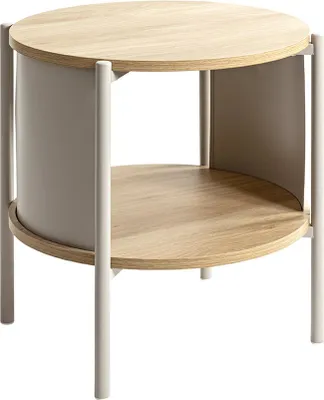 Produktbild von Beistelltisch >59135< in eiche Nachbildung, Kaschmirgrau - 44x44cm (HxD)