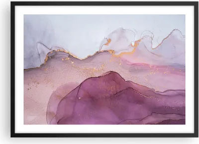 Produktbild von Gerahmtes Poster - Schwarzer Rahmen - Marmor Pink Violett - 70x50 cm - Wand Bild - Wanddeko - Wandbilder - Kunstposter - Wandposter - Bilderrahmen - Bilder - Kunstdruck - P2BAA70x50-4668