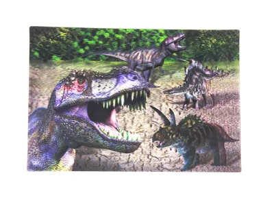 Produktbild von 3 D Ansichtskarte Dinosaurier, Postkarte Wackelkarte Hologrammkarte Tiere Tier Dinos