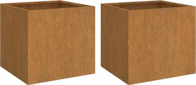 Immagine prodotto di vidaXL Fioriera 2 pezzi 49x47x46 cm Acciaio corten
