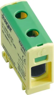 Produktbild von Hager Anschlussklemme f.AluminiumK50AEu.Kupferleitungen 2.5-50qmm grün