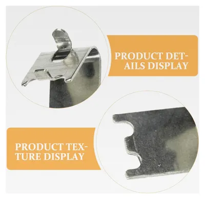 Produktbild von 6 Stück Edelstahl Regalclips für Kühlschrank und Gefrierschrank