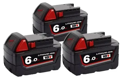 Obrázok produktu pre Nabíjateľná batéria, 18 V, kapacita 9000 mAh, 3 kusy s kapacitou 6000 mAh