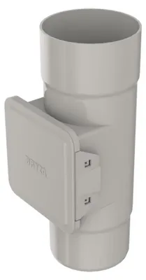 Produktbild von BRYZA Laubfänger mit Tür für Kunststoffdachrinnen Ø 110 mm, Weiß RAL 9010