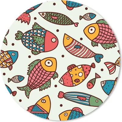 Produktbild von MuchoWow® Mauspad Mousepad Muster - Meer - Fische - Meerestiere 40x40 cm - Mousepads - Maus Mat - Pad - Mausunterlage - Schreibtisch Accessoires
