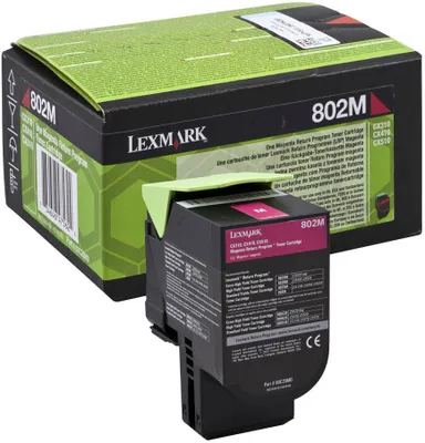 Obrázok produktu pre Lexmark 802ME, 1000 strany, Purpurová, 1 kusov