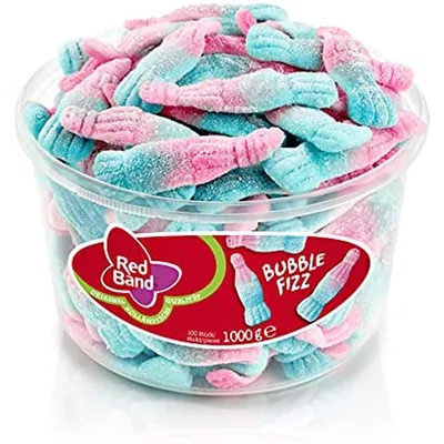 Obrázek produktu pro Red Band Bubble Fizz kyselý pěnový cukr se žvýkačkou 1000g