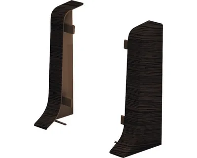 Produktbild von Prinz Endstücke für Klemm-Sockelleiste mit Kabelkanal Wenge 50 mm