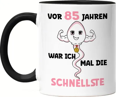 Produktbild von Vor 85 Jahren War Ich Mal Die Schnellste Tasse Schwarz 85. Geburtstag Feier Party Geburtstagstorte Dance Fun Birth
