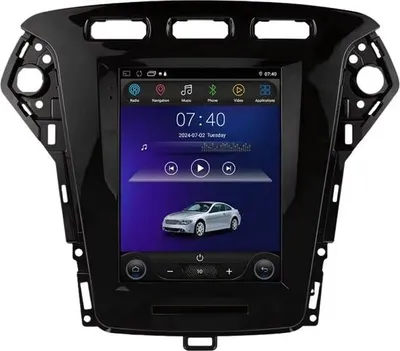 Obrázek produktu pro Autorádio s Bluetooth a CarPlay pro Ford Mondeo Mk4 / Galaxy (2011–2013) – Kompatibilní s Apple a Android – Stereo systém – Navigační systém – 1 GB/16 GB