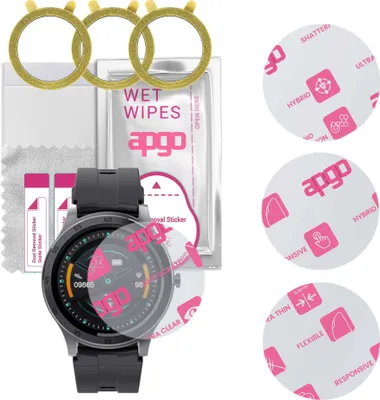 Produktbild von apgo 3 Stück Schutzglas, klar, kompatibel mit Havit M9011 Smartwatch, Hybrid 8H, Ersatz für Hartglas, Displayschutzglas, Bildschirmschutz, Displayschutz, kratzfest