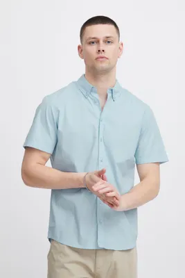 Image de Blend BHShirt Chemise à manches courtes pour homme Chemise pour homme avec col boutonné Boutons Mélange de coton Légèrement élastique Coupe régulière