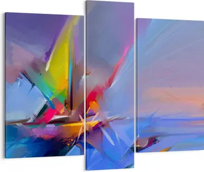 Produktbild von Bild auf Leinwand - Leinwandbild - Abstraktion modern - 95x80cm - Wand Bild - Wanddeko - Wandbilder - Leinwanddruck - Bilder - Kunstdruck - Wanddekoration - Leinwand bilder - Wandkunst - CB95x80-4030