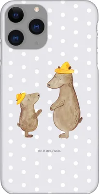 Produktbild von Mr. & Mrs. Panda Iphone 11 Pro Handyhülle Bären mit Hut - Grau Pastell - Geschenk, Handy Case, Daddy, Familie, Vatertag, Muttertag, Premium Kunststoff