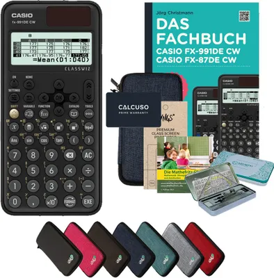 Produktbild von CALCUSO Streberpaket Blau mit Taschenrechner Casio FX-991DE CW