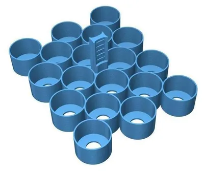 Obrázok produktu pre Držiak na farby Citadel s 18 priehradkami, modrý, pre farbičky s objemom 18 ml/24 ml