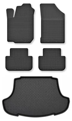 Produktbild von Gummimatten + Kofferraumwanne für Lexus ES VII 2017- (Standard-Kofferraum) – Schwarz, Semi-Universal, angepasst – Wielganizator Semi-Universal