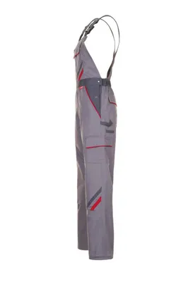 Produktbild von Planam Latzhose Highline Gr. 70 zink/schiefer/rot