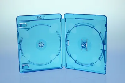 Produktbild von 25 Amaray BluRay Hüllen 15mm / 2fach 2er BD Hüllen / Farbe: blau / high quality