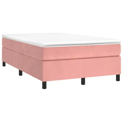 Produktbild von Boxspringbett mit Matratze Rosa 120x190 cm Samt