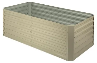 Obrázek produktu pro Blumfeldt High Grow Straight, vyvýšený záhon, 180 x 60 x 90 cm, 970 l, ocel, pozinkovaná, béžový