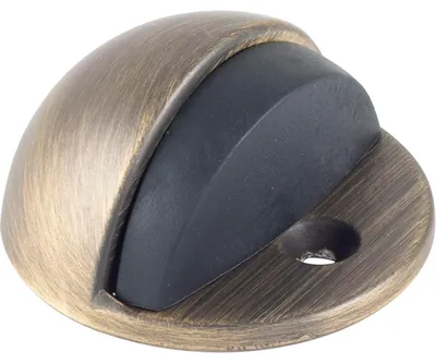 Produktbild von MARCHESI Bodentürpuffer - Bodenplatte ø 45mm,Anschlaghöhe 17mm,Messing patiniert