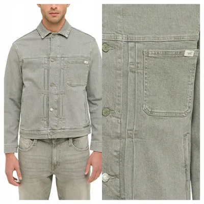 Immagine prodotto di Mustang | Giacca di jeans da uomo, modello Dallas, colore verde scuro, vestibilità regular, taglia M. Giacca in denim, ideale per la stagione di transizione, stile classico, casual, perfetta per la primavera