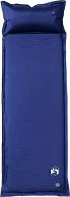 Produktbild von vidaXL Selbstaufblasende Isomatte mit Kissen Marineblau