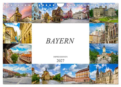 Produktbild von Bayern Impressionen (Wandkalender 2027 DIN A4 quer), CALVENDO Monatskalender