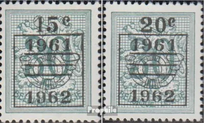 Produktbild von Briefmarken Belgien 1960 Mi 1231V-1232V (kompl.Ausg.) postfrisch Heraldischer Löwe
