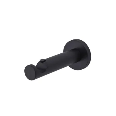 Immagine prodotto di MDEKOR Supporto da parete a binario singolo, nero opaco P. Supporto da parete con piastra di montaggio in metallo per asta per tende da 19 mm