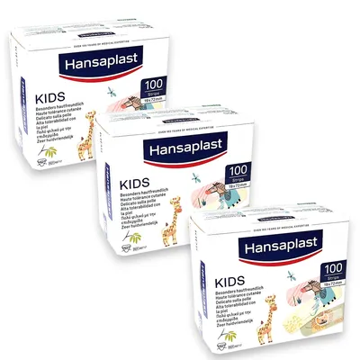 Produktbild von 3x Hansaplast Kinderpflaster - Kids 3x 100 Stück