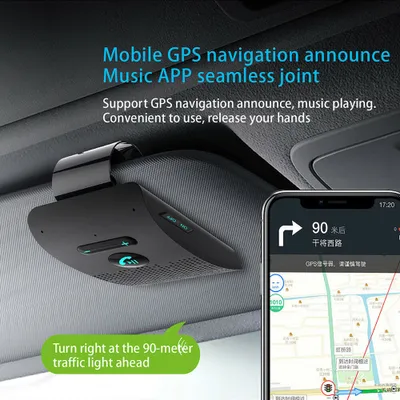 Immagine prodotto di Sp09 Vivavoce senza fili per auto Visiera solare altoparlante del telefono Bluetooth nero