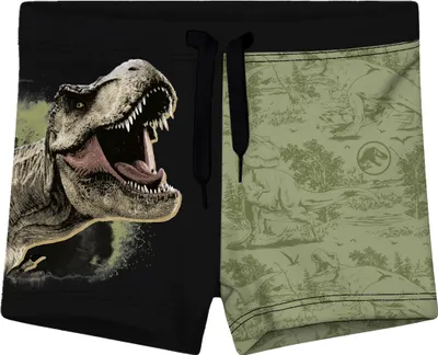 Produktbild von Jurassic World Badehose für Jungen - Dinosaurier Kinder Schwimmhose Badekleidung Hose Grün/Schwarz 122-128