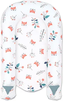 Productafbeelding van Famanu Baby Cocoon, reisbedje met omranding, 100% katoen, antiallergisch - babynest