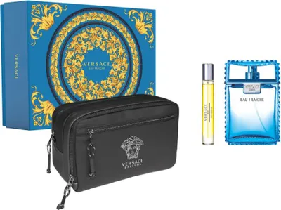 Zdjęcie produktu dla Versace Man Eau Fraiche Woda toaletowa, 100 ml + Woda toaletowa, 10 ml + Kosmetyczka
