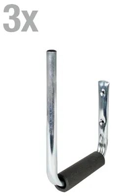 Immagine prodotto di Alberts 800871 Supporto per tavole da surf, angolare, zincato blu, altezza gancio 270 mm, profondità 200 mm, set da 3