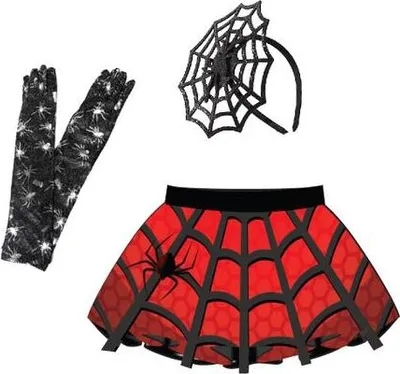 Produktbild von Spinnenkostüm-Outfit-Set Spinnennetz Halloween