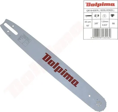 Imagen del producto de DOLPIMA, barra guía de 3/8", 1,6 mm, 45 cm/18", 11 dientes (referencia: 183SLHD025, 3003 000 5217), STIHL