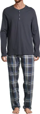Produktbild von Schiesser Night & Home Schlafanzug Hose mit seitlichen Taschen, Bund mit Bindeband, Bequemer Schnitt