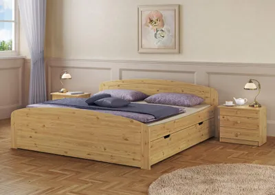 Produktbild von Funktions-Doppelbett Überlänge 200x220 Bettkasten Bettgestell Massiv Zubehör wählbar V-60.50-20-220ohne Zubehör