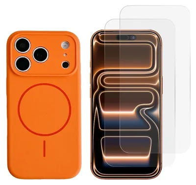 Produktbild von MagSafe Silikon Hülle + 2x Schutzglas für Apple iPhone 18 Pro Max Kameraschutz