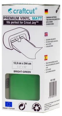 Produktbild von craftcut® Premium Plotterfolie matt 42 BRIGHT-GREEN 13,9 x 244 cm