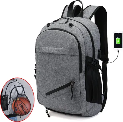 Produktbild von Fußball Rucksack Schultaschen für Jungs Basketball Rucksack Schüler Schule Rucksack Sport Rucksack Rucksack Junge Geschenk, grau