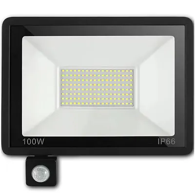 Produktbild von LED Strahler 100 W mit Bewegungsmelder IP65, Außenstrahler mit PIR-Sensor, Neutralweiß, Flutlicht für Haus, Garage und Garten